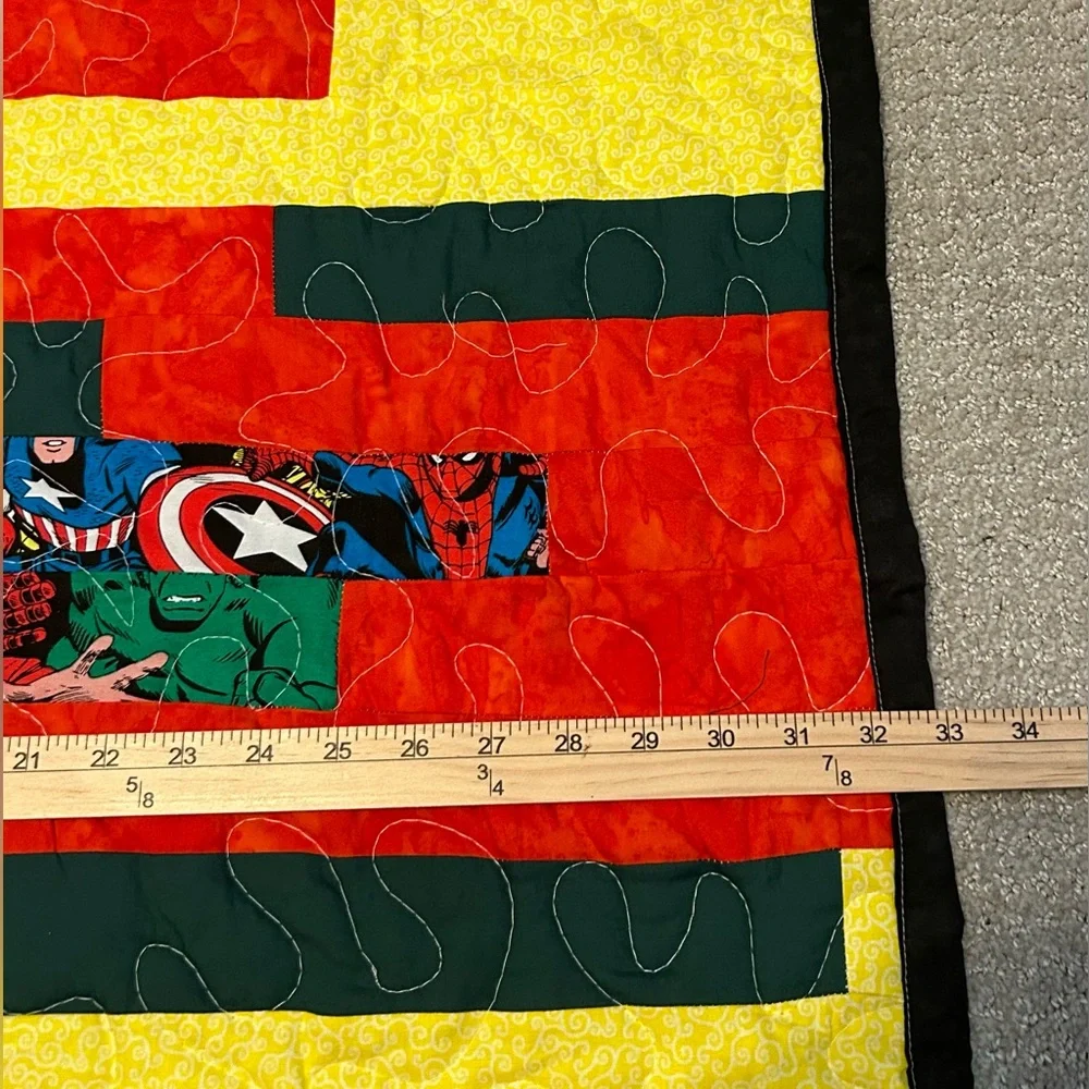 Marvel Superheroes‎ Handmade Quilt 29” x 33” Baby Blanket Wall Decor Throw